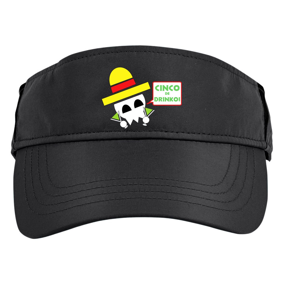 Cinco De Drinko Skull Cinco De Mayo Adult Drive Performance Visor