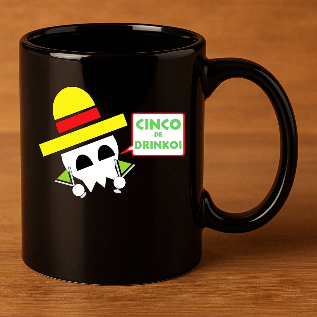 Cinco De Drinko Skull Cinco De Mayo 11oz C Handle Ceramic Mug
