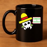 Cinco De Drinko Skull Cinco De Mayo 11oz C Handle Ceramic Mug