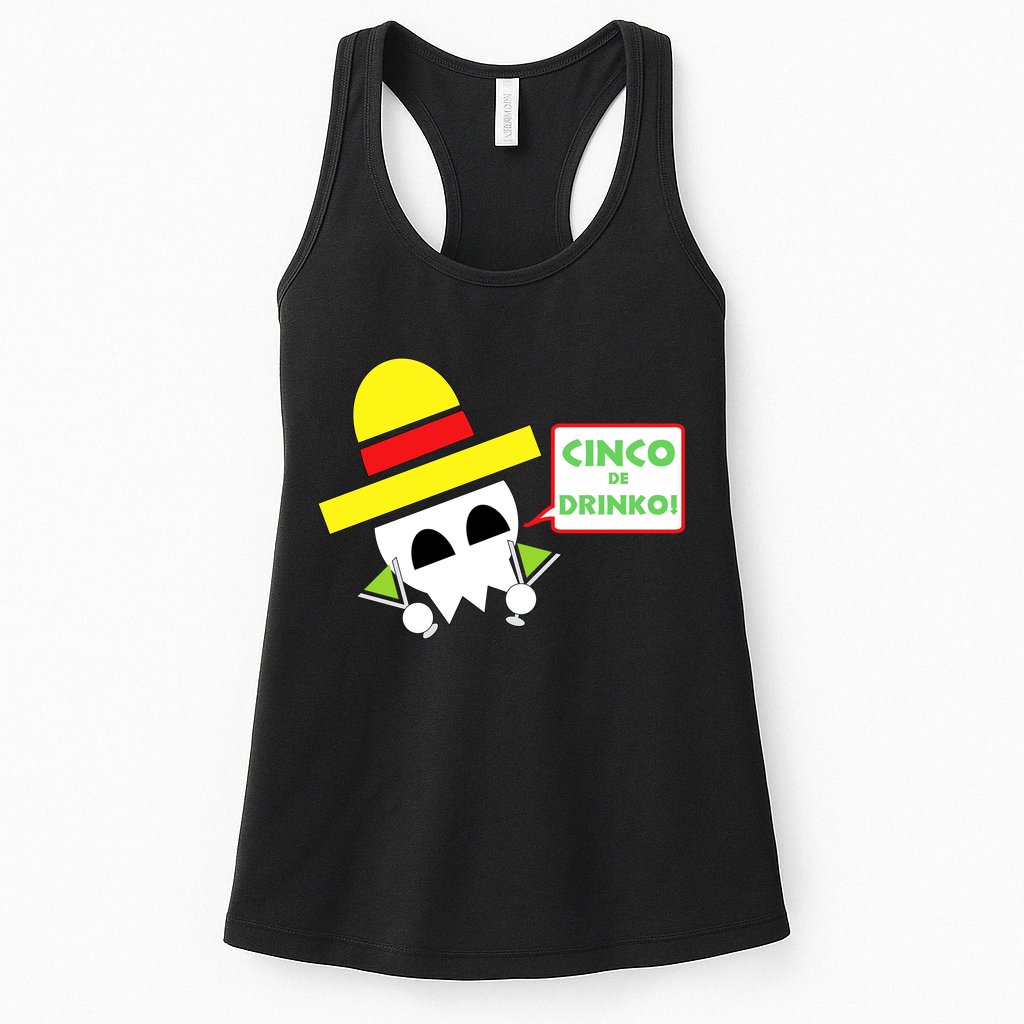Cinco De Drinko Skull Cinco De Mayo Womens Tank Top