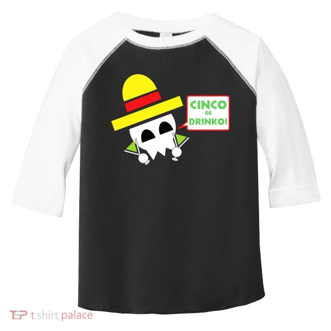Cinco De Drinko Skull Cinco De Mayo Toddler Fine Jersey T-Shirt