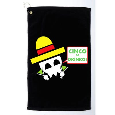 Cinco De Drinko Skull Cinco De Mayo Golf Towel