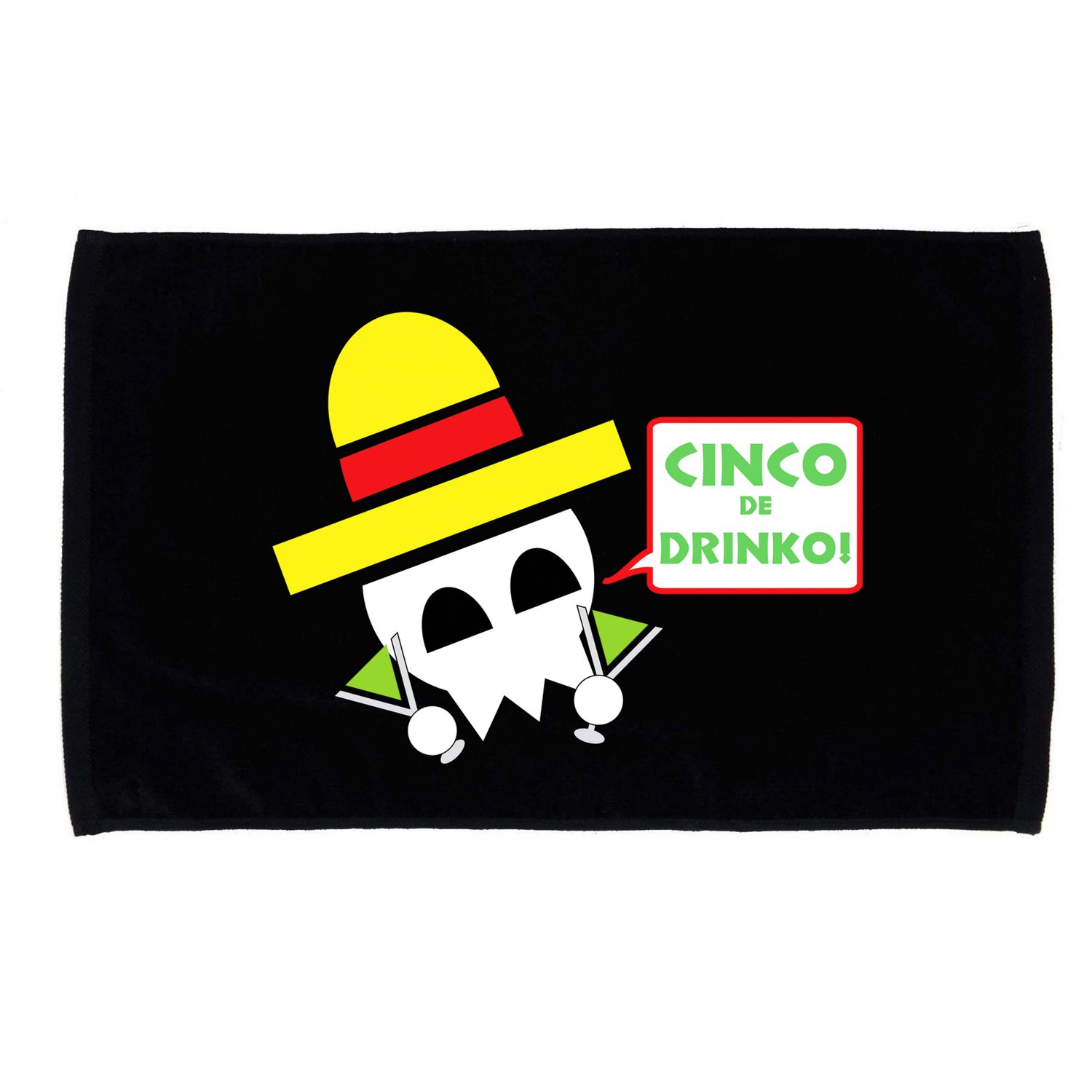 Cinco De Drinko Skull Cinco De Mayo Microfiber Hand Towel