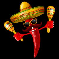 Cinco De Mayo Chili Pepper Dancing Moustache Mexican Cooling Performance Crew T-Shirt