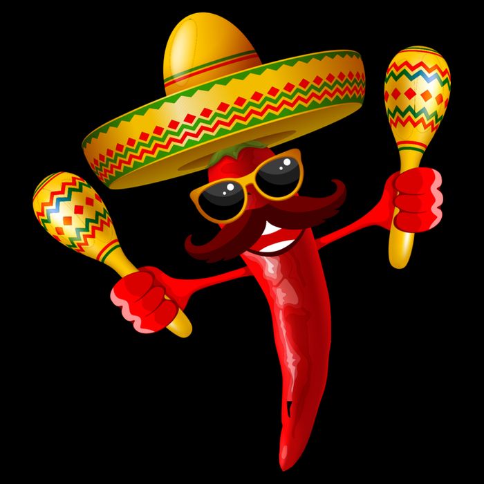 Cinco De Mayo Chili Pepper Dancing Moustache Mexican Cooling Performance Crew T-Shirt