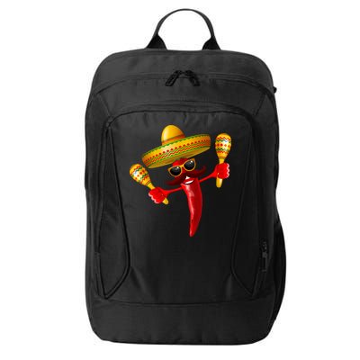 Cinco De Mayo Chili Pepper Dancing Moustache Mexican City Backpack