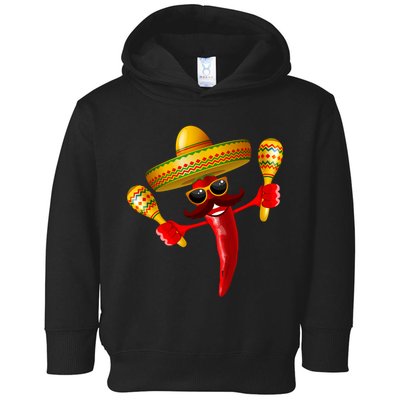 Cinco De Mayo Chili Pepper Dancing Moustache Mexican Toddler Hoodie