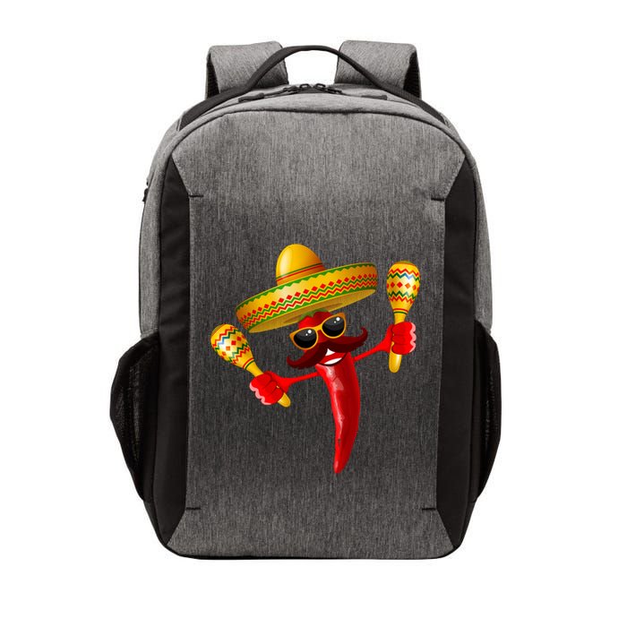 Cinco De Mayo Chili Pepper Dancing Moustache Mexican Vector Backpack