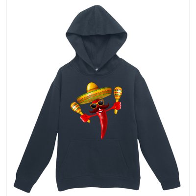 Cinco De Mayo Chili Pepper Dancing Moustache Mexican Urban Pullover Hoodie