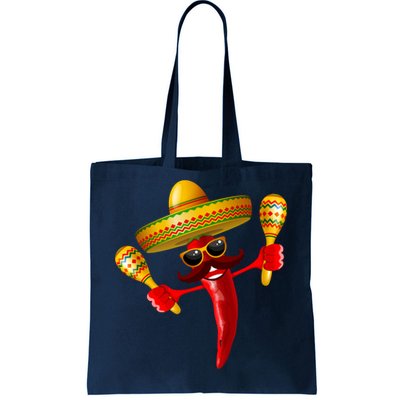 Cinco De Mayo Chili Pepper Dancing Moustache Mexican Tote Bag