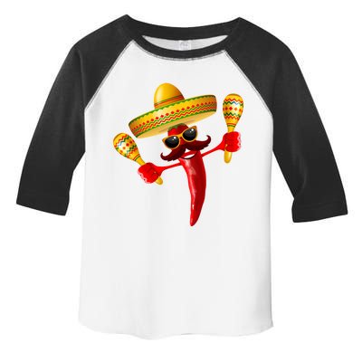 Cinco De Mayo Chili Pepper Dancing Moustache Mexican Toddler Fine Jersey T-Shirt