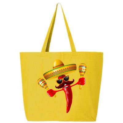 Cinco De Mayo Chili Pepper Dancing Moustache Mexican 25L Jumbo Tote