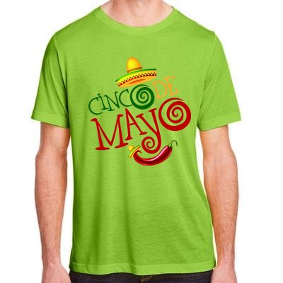 Cinco De Mayo Day of the Dead Sombrero Chili Pepper Adult ChromaSoft Performance T-Shirt