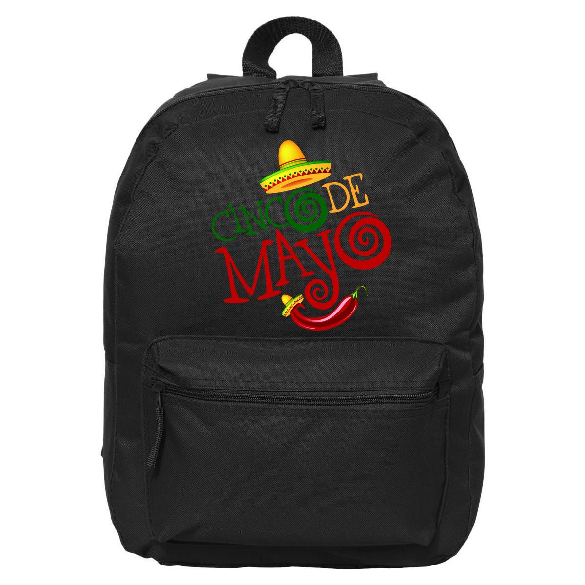 Cinco De Mayo Day of the Dead Sombrero Chili Pepper 16 in Basic Backpack