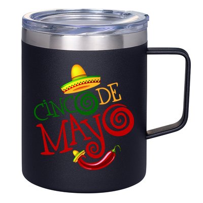 Cinco De Mayo Day of the Dead Sombrero Chili Pepper 12oz Stainless Steel Coffee Mug