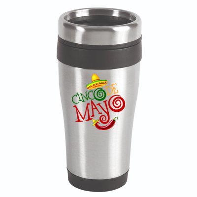 Cinco De Mayo Day of the Dead Sombrero Chili Pepper 16oz Travel Tumbler