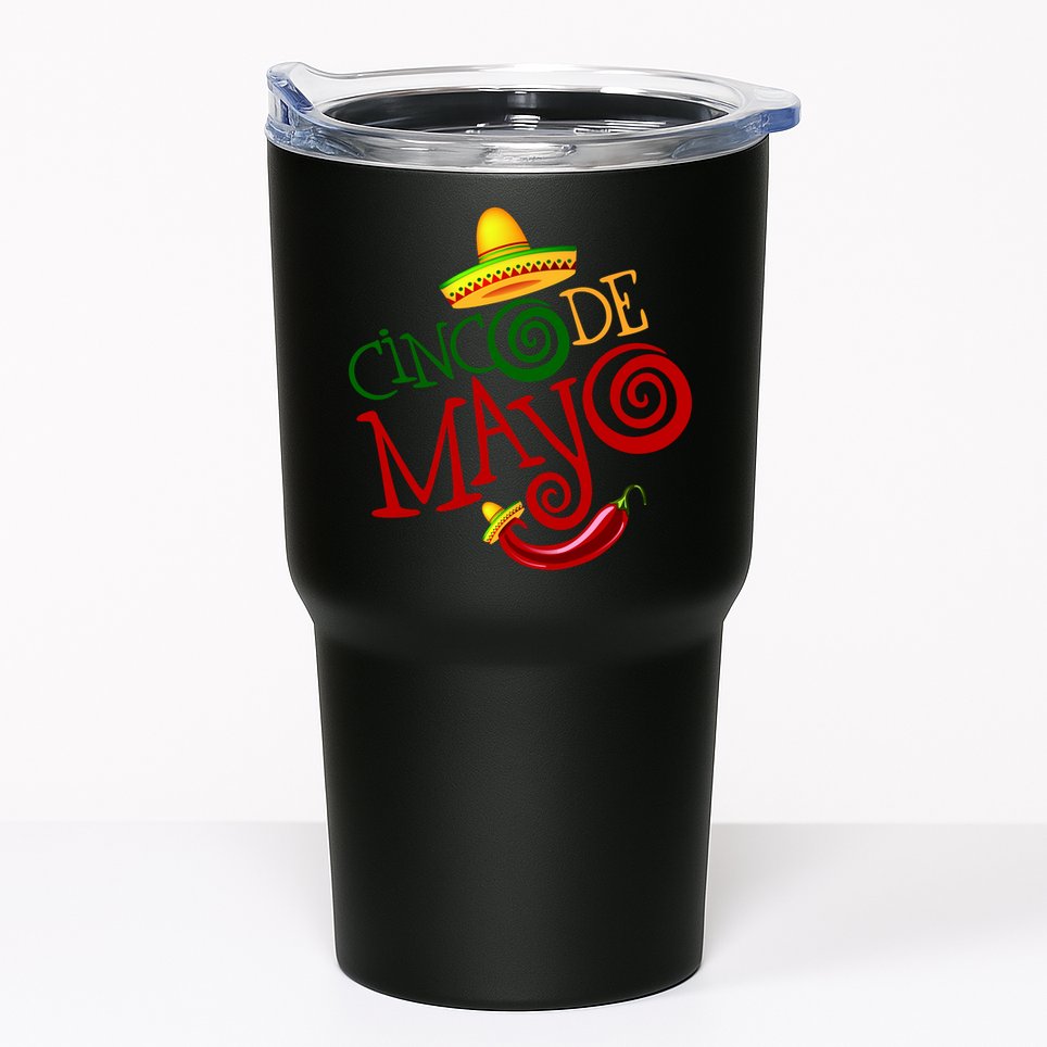 Cinco De Mayo Day of the Dead Sombrero Chili Pepper Tumbler