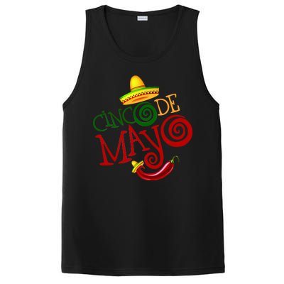 Cinco De Mayo Day of the Dead Sombrero Chili Pepper PosiCharge Competitor Tank