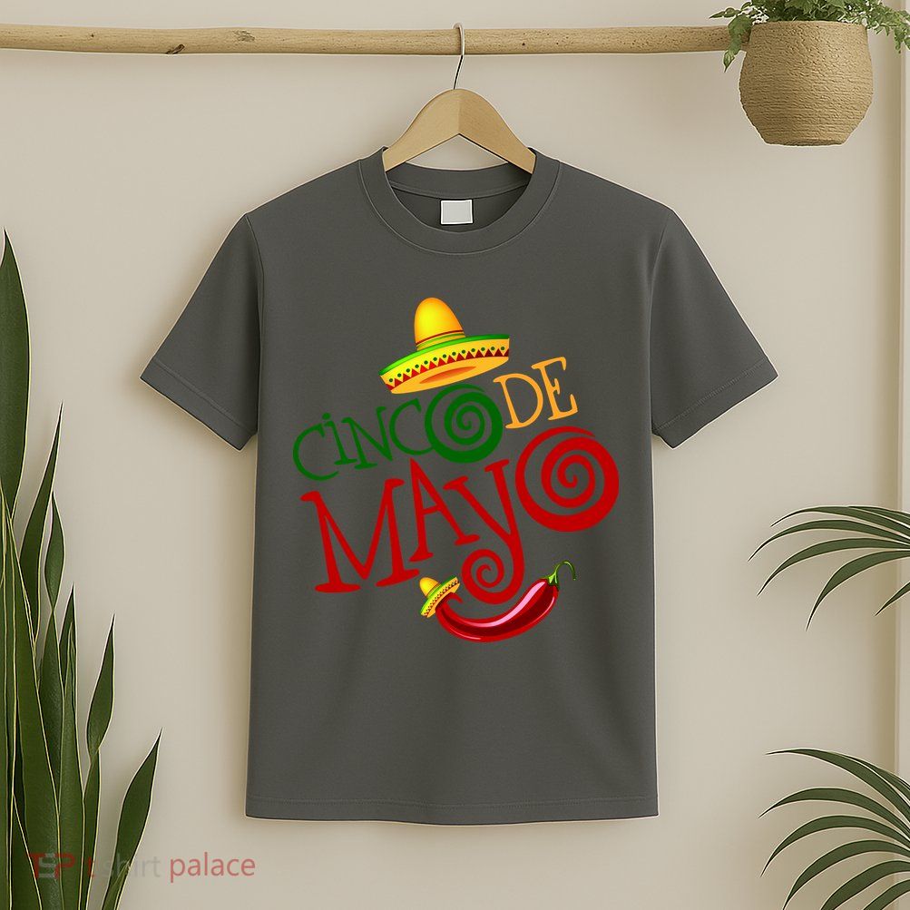 Cinco De Mayo Day of the Dead Sombrero Chili Pepper T-Shirt
