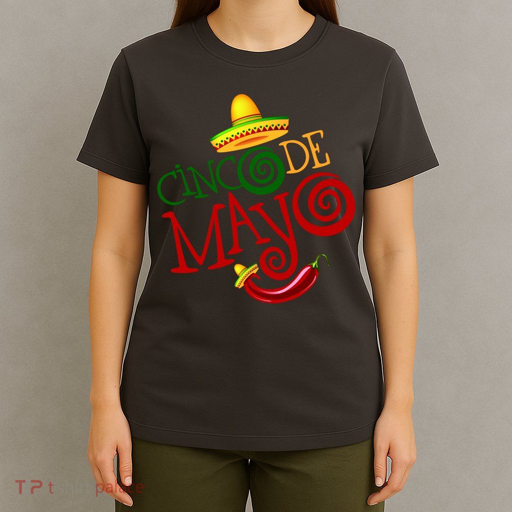 Cinco De Mayo Day of the Dead Sombrero Chili Pepper T-Shirt