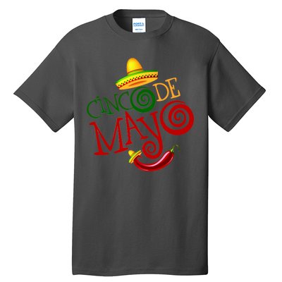 Cinco De Mayo Day of the Dead Sombrero Chili Pepper Tall T-Shirt