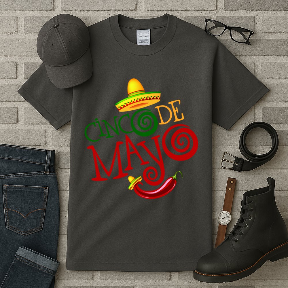 Cinco De Mayo Day of the Dead Sombrero Chili Pepper Tall T-Shirt