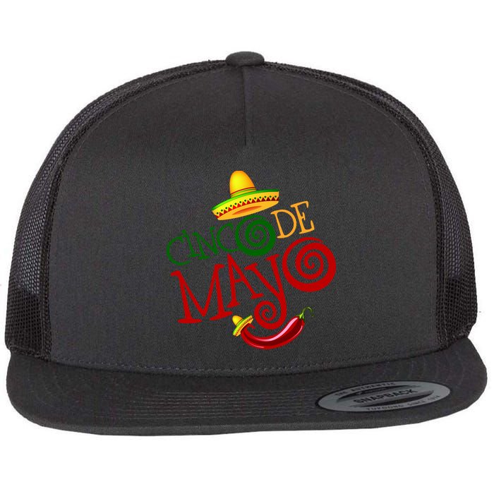 Cinco De Mayo Day of the Dead Sombrero Chili Pepper Flatbill Hat