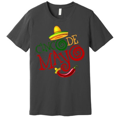 Cinco De Mayo Day of the Dead Sombrero Chili Pepper Premium T-Shirt