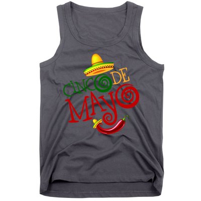 Cinco De Mayo Day of the Dead Sombrero Chili Pepper Tank Top