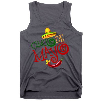 Cinco De Mayo Day of the Dead Sombrero Chili Pepper Tank Top