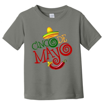 Cinco De Mayo Day of the Dead Sombrero Chili Pepper Toddler T-Shirt