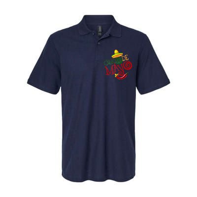 Cinco De Mayo Day of the Dead Sombrero Chili Pepper Softstyle Adult Sport Polo