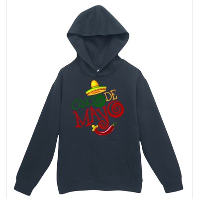 Cinco De Mayo Day of the Dead Sombrero Chili Pepper Urban Pullover Hoodie