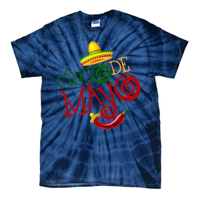 Cinco De Mayo Day of the Dead Sombrero Chili Pepper Tie-Dye T-Shirt