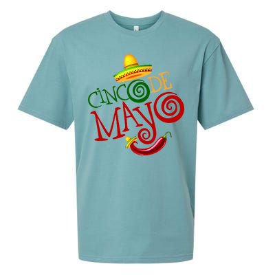 Cinco De Mayo Day of the Dead Sombrero Chili Pepper Sueded Cloud Jersey T-Shirt