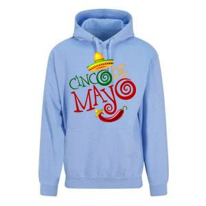 Cinco De Mayo Day of the Dead Sombrero Chili Pepper Unisex Surf Hoodie