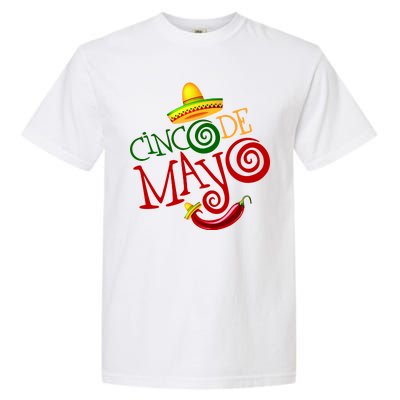 Cinco De Mayo Day of the Dead Sombrero Chili Pepper Garment-Dyed Heavyweight T-Shirt