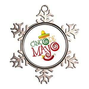 Cinco De Mayo Day of the Dead Sombrero Chili Pepper Metallic Star Ornament