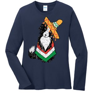 Cinco De Mayo Dog Ladies Long Sleeve Shirt