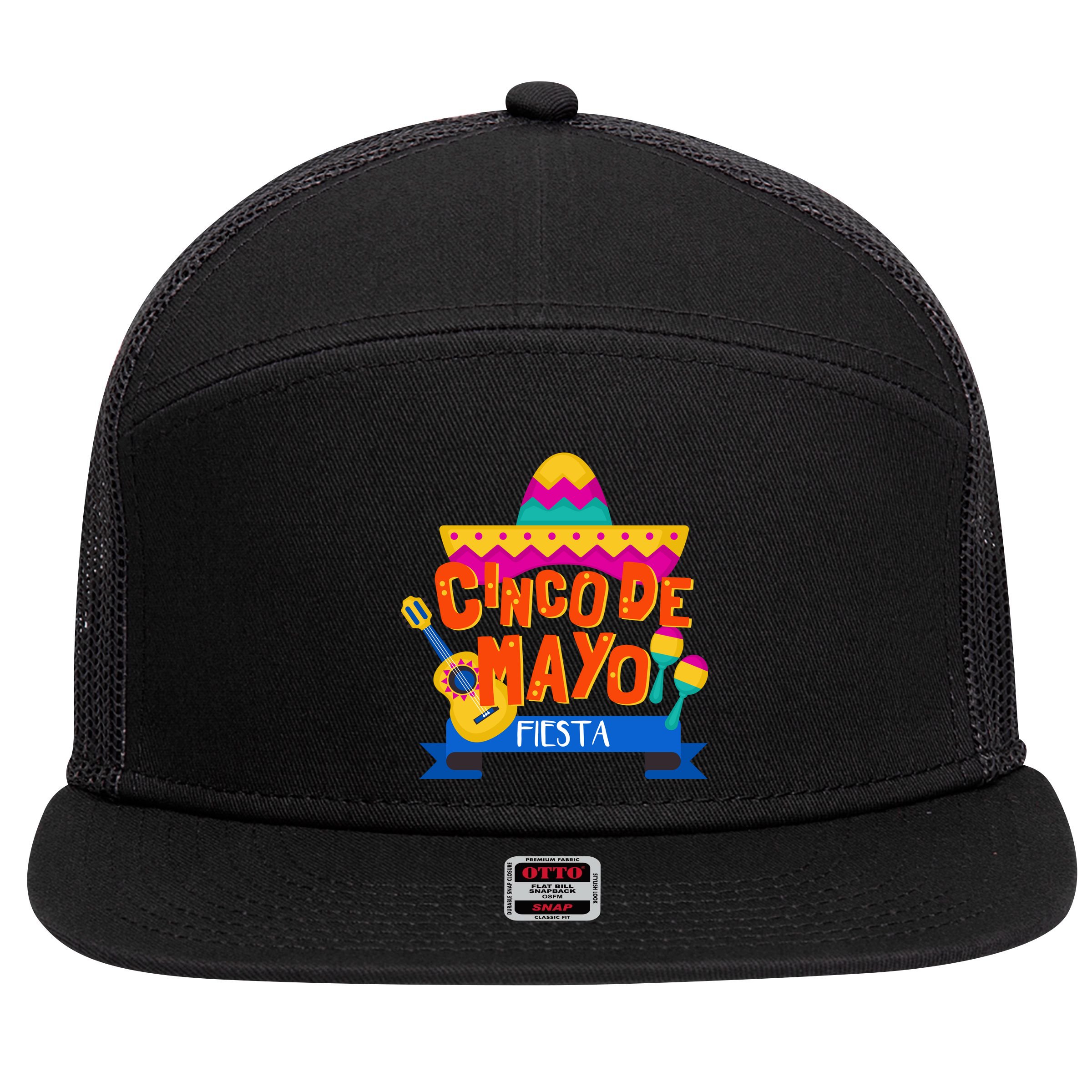 Cinco De Mayo Fiesta  7 Panel Mesh Trucker Snapback Hat