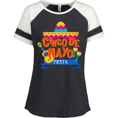 Cinco De Mayo Fiesta  Enza Ladies Jersey Colorblock Tee