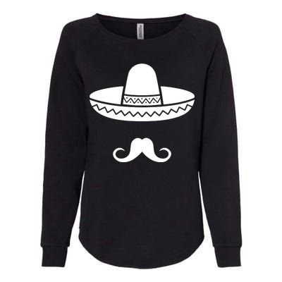 Cinco De Mayo Mexican Sombrero Moustache Womens California Wash Sweatshirt