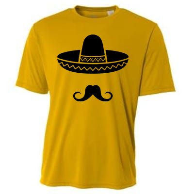 Cinco De Mayo Mexican Sombrero Moustache Cooling Performance Crew T-Shirt