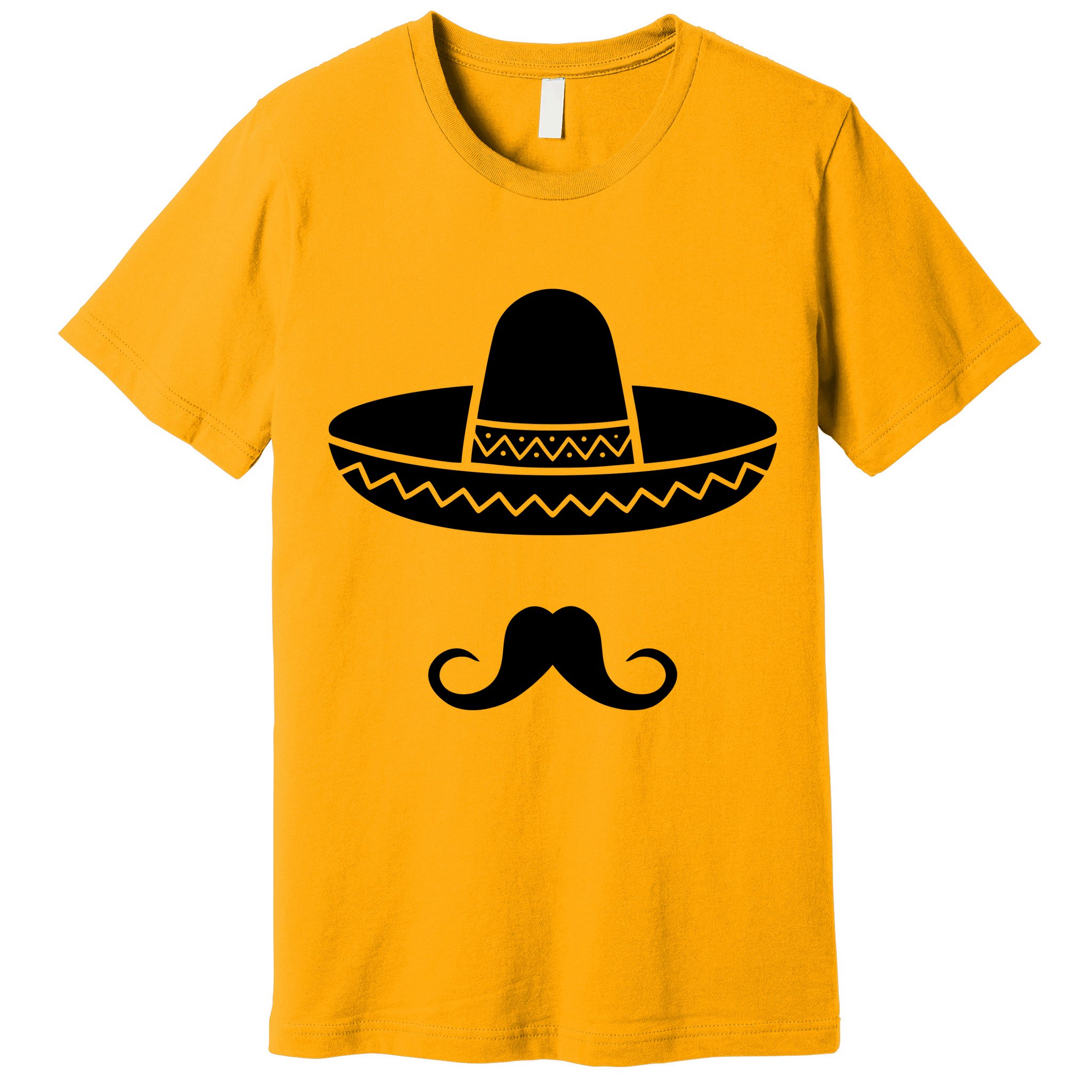 Cinco De Mayo Mexican Sombrero Moustache Premium T-Shirt