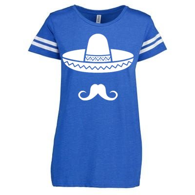 Cinco De Mayo Mexican Sombrero Moustache Enza Ladies Jersey Football T-Shirt