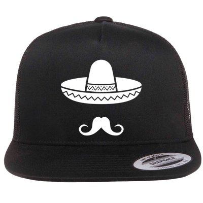 Cinco De Mayo Mexican Sombrero Moustache1 Flatbill Hat