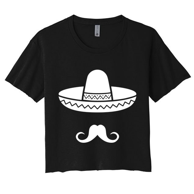 Cinco De Mayo Mexican Sombrero Moustache1 Crop Top