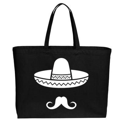 Cinco De Mayo Mexican Sombrero Moustache1 Cotton Canvas Jumbo Tote