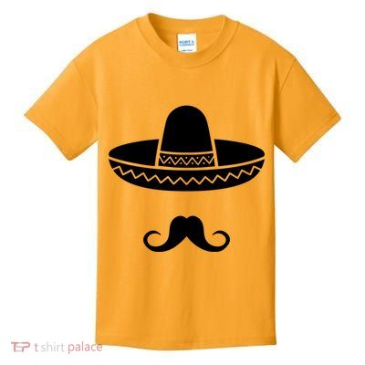 Cinco De Mayo Mexican Sombrero Moustache1 Kids T-Shirt