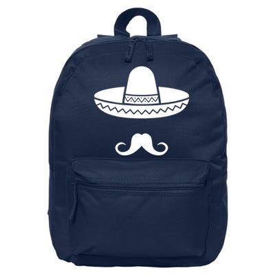 Cinco De Mayo Mexican Sombrero Moustache1 16 in Basic Backpack